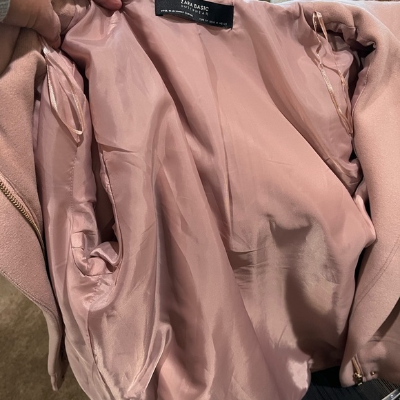 ZARA PINK COAT with FUR - Picture 3 of 8